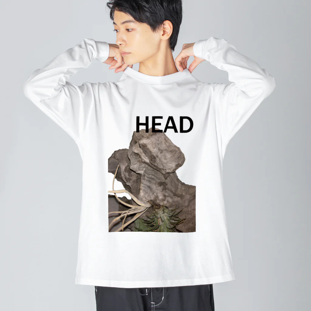 qujakuhouseのHEAD <FONT COLOR : BLACK> Big Long Sleeve T-Shirt