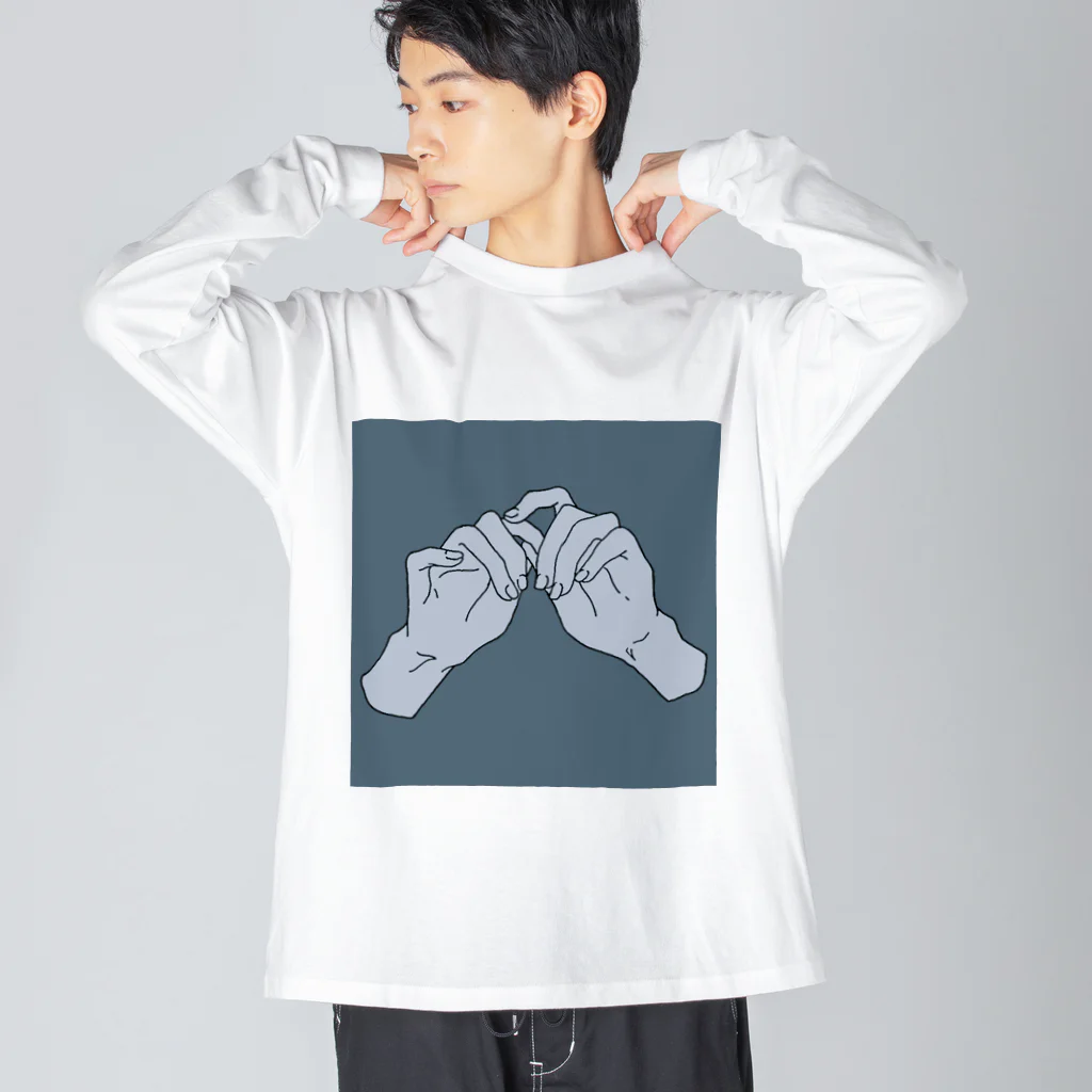 椎のおてて屋さんの手(otete) ビッグシルエットロングスリーブTシャツ