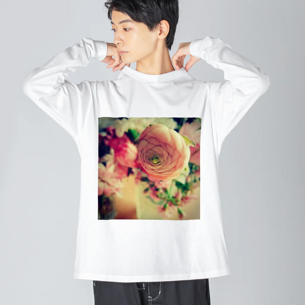 飴電のRanunculus ビッグシルエットロングスリーブTシャツ