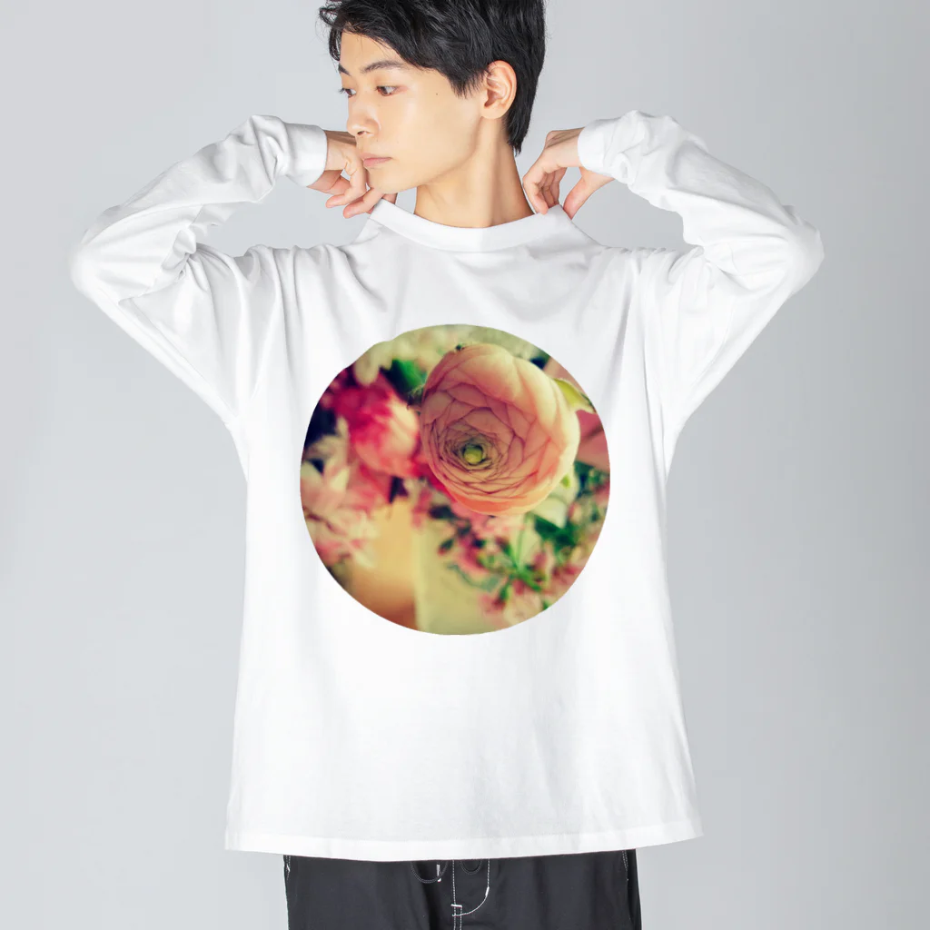 飴電のRanunculus○ ビッグシルエットロングスリーブTシャツ