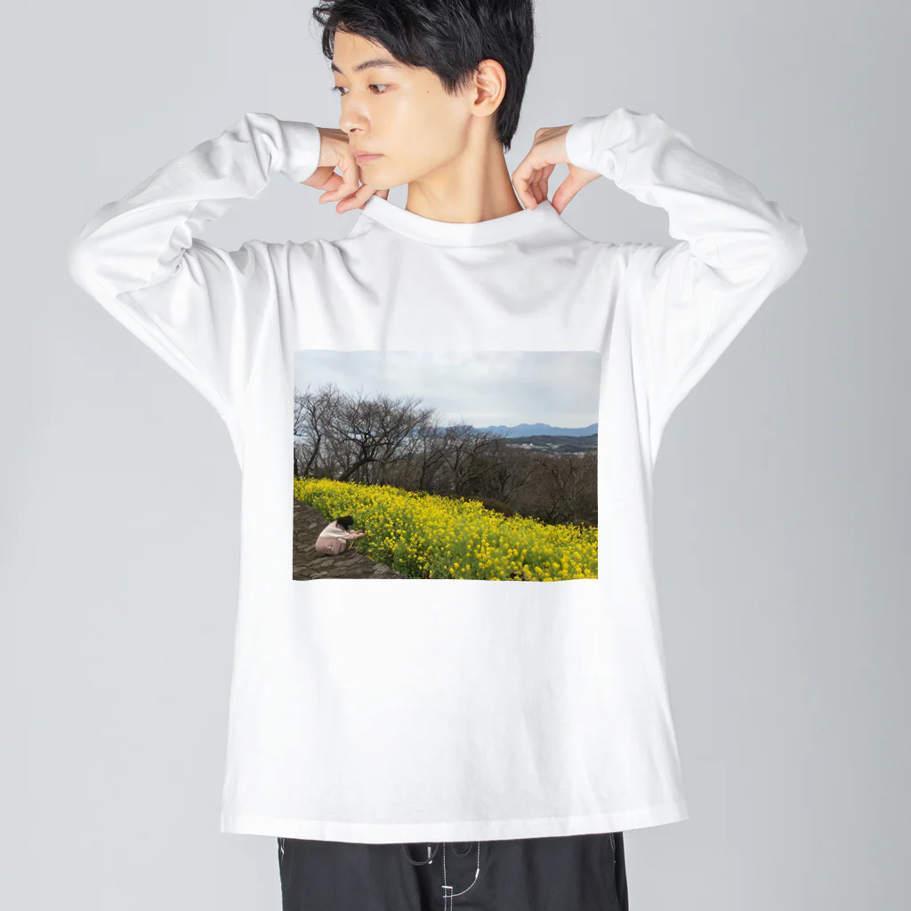 J1Ce9の菜の花とわたし ビッグシルエットロングスリーブTシャツ