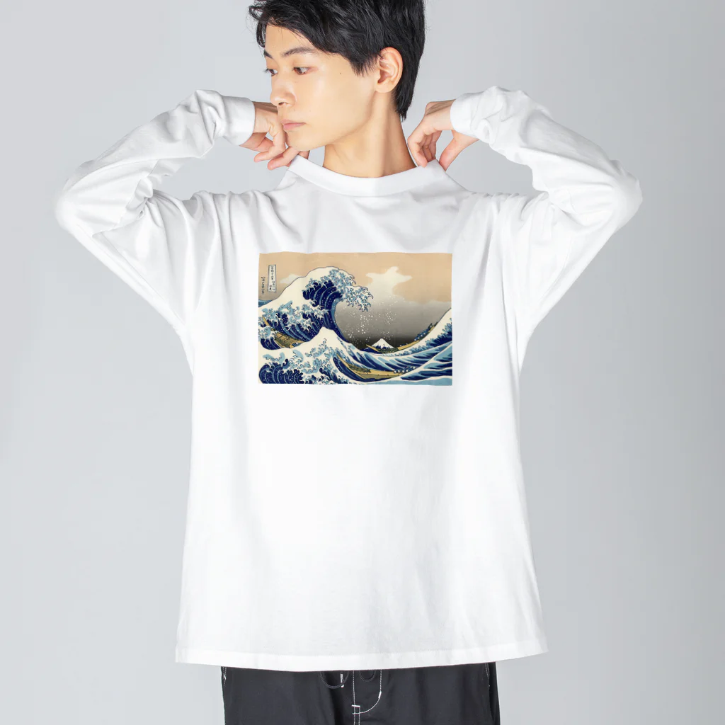 bileeの神奈川沖浪裏　THE GREAT WAVE Big Long Sleeve T-Shirt