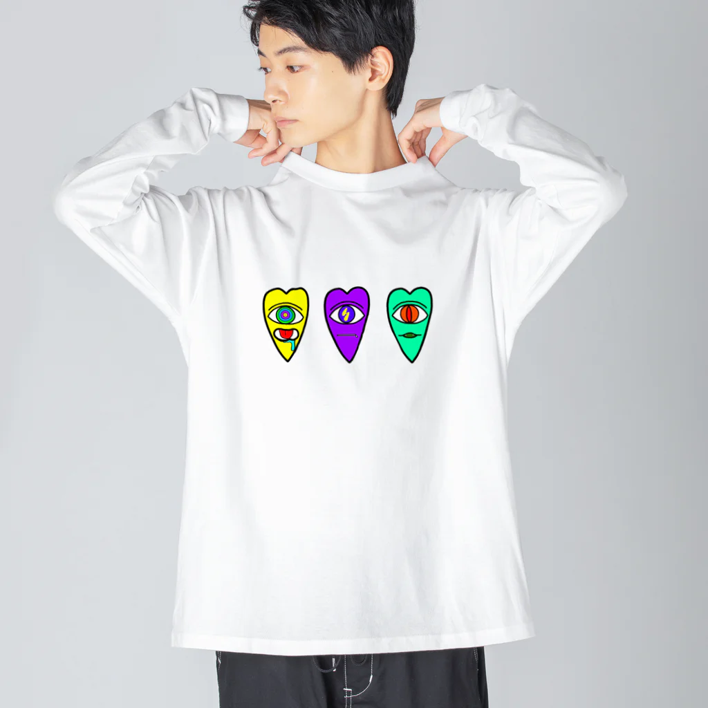 Smile❁⃘Shop 33のハートン Big Long Sleeve T-Shirt