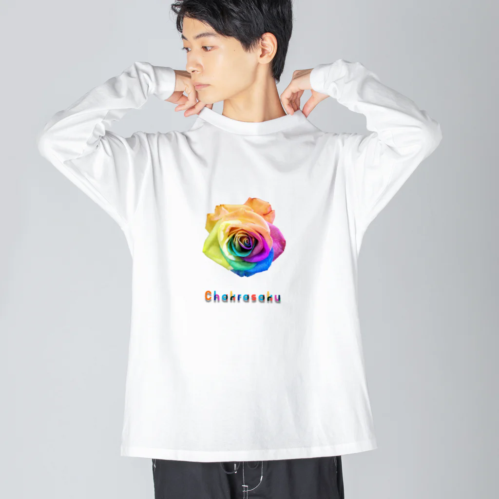 Spacy5 Official Onlineのレインボーローズ開花 Big Long Sleeve T-Shirt