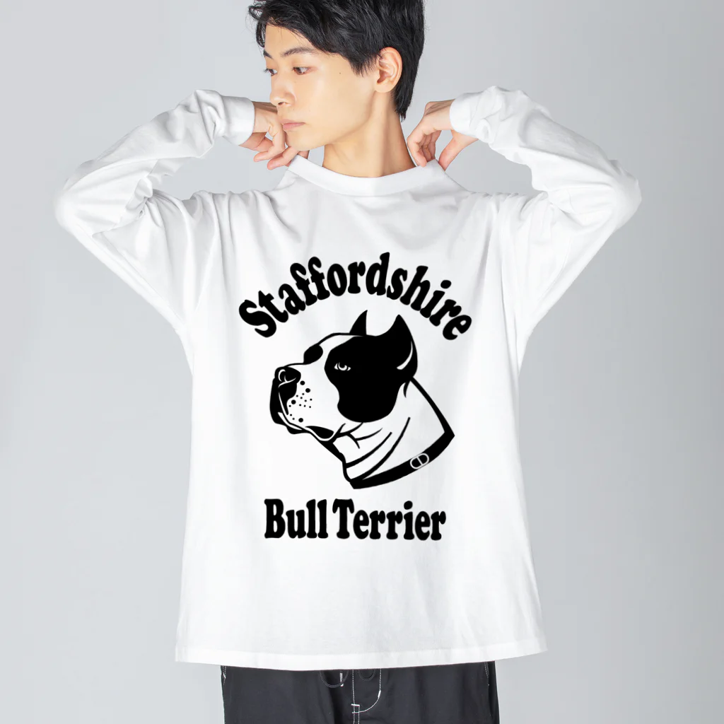 DRIPPEDのStaffordshire Bull Terrier / スタッフォードシャー・ブルテリア Big Long Sleeve T-Shirt