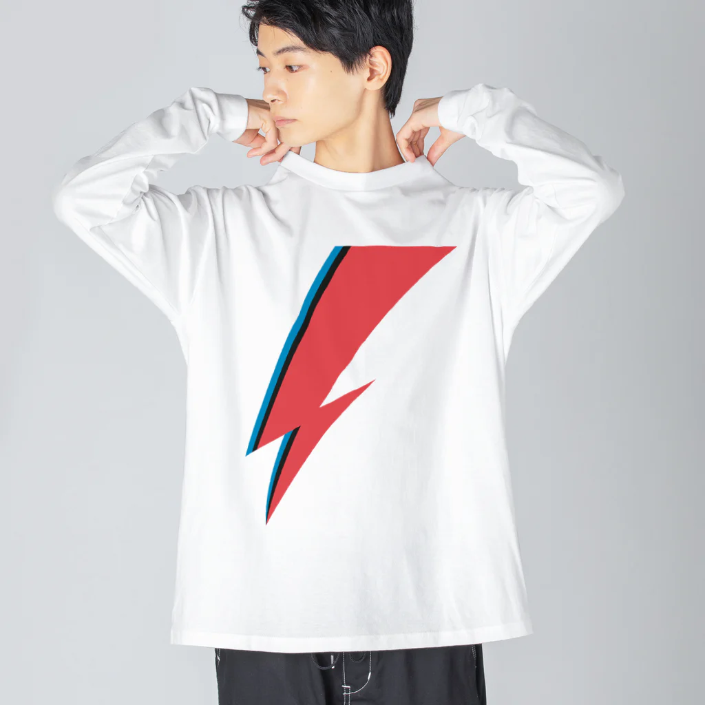 DRIPPEDのLIGHTNING BOLT -GLAM ROCK MAKE UP- Big Long Sleeve T-Shirt