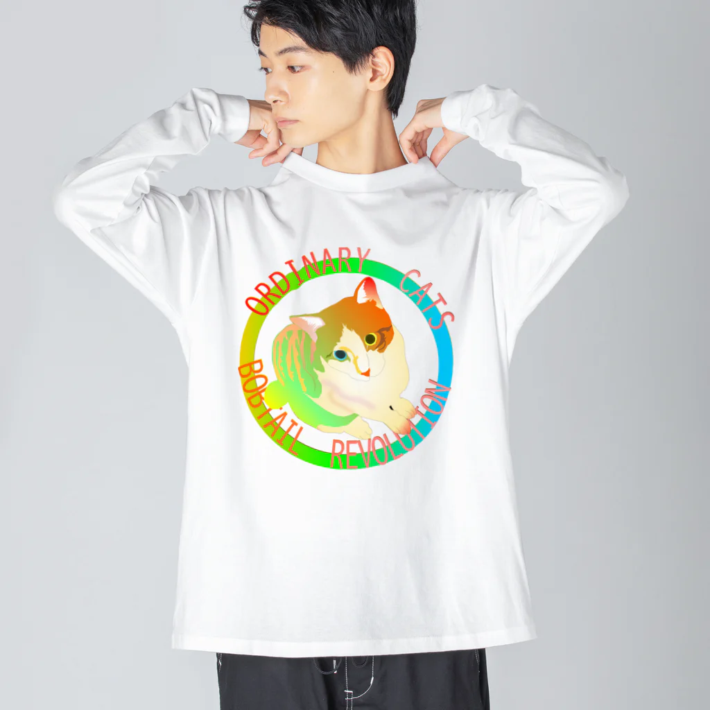 『NG （Niche・Gate）』ニッチゲート-- IN SUZURIのOrdinary Cats03h.t.(春) Big Long Sleeve T-Shirt