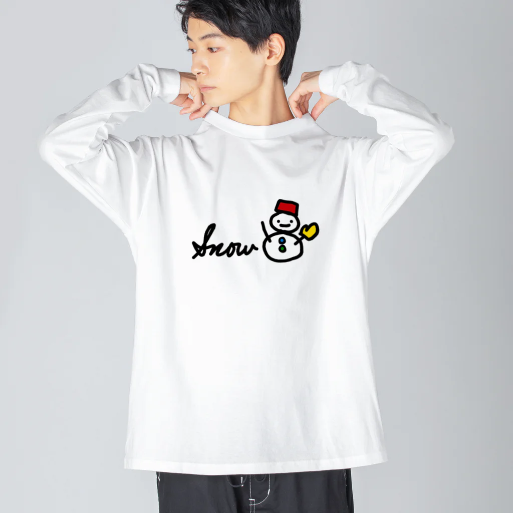 aice07の雪 ビッグシルエットロングスリーブTシャツ