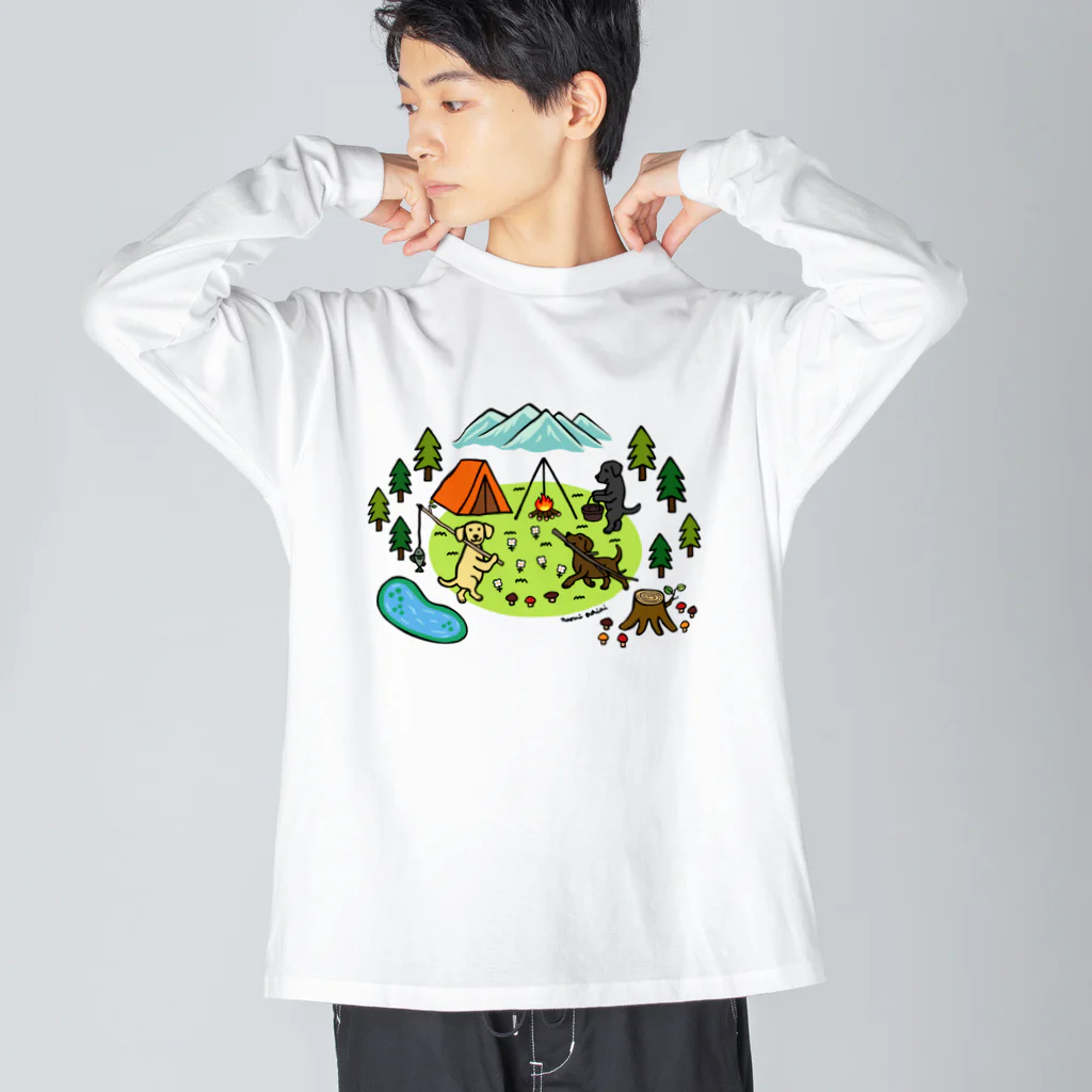 ハッピー・ラブラドールズのキャンプ大好きラブラドール Big Long Sleeve T-Shirt