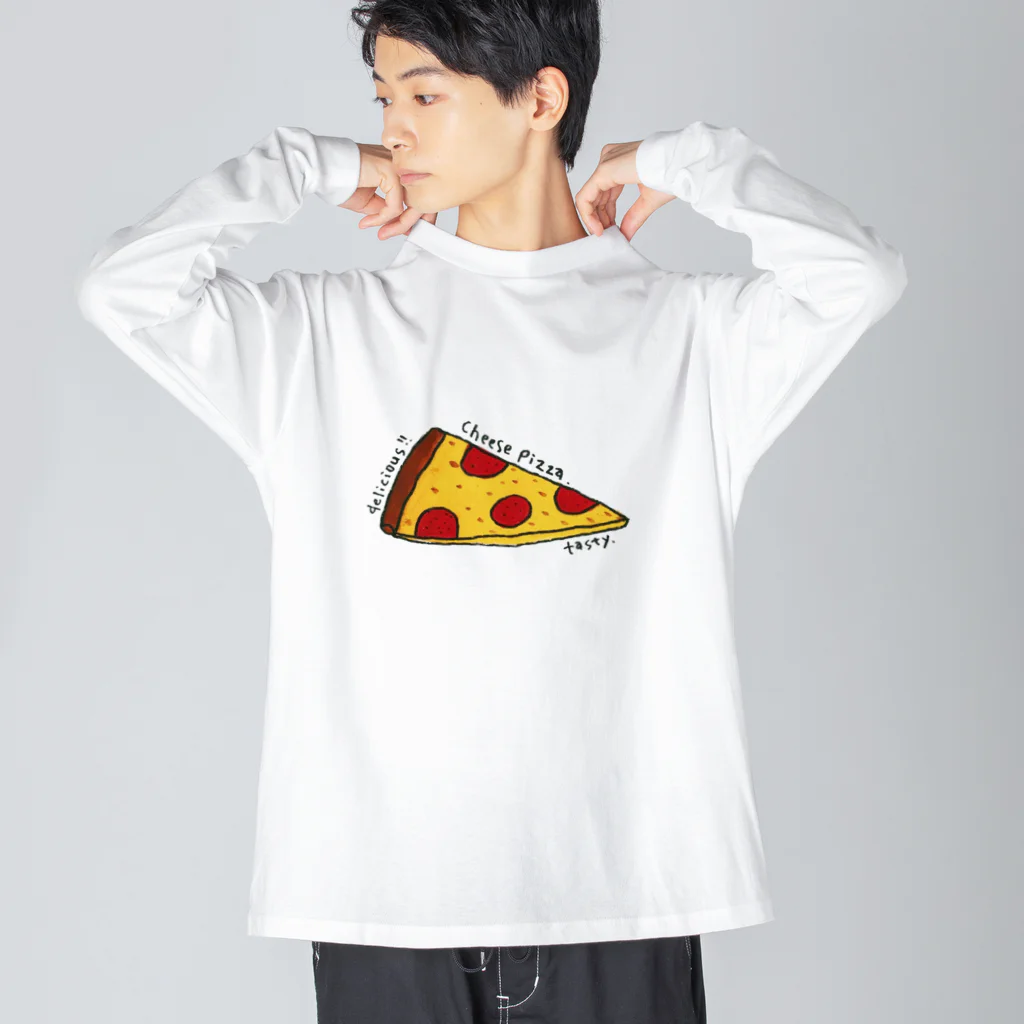 hawkのcheese pizza ビッグシルエットロングスリーブTシャツ
