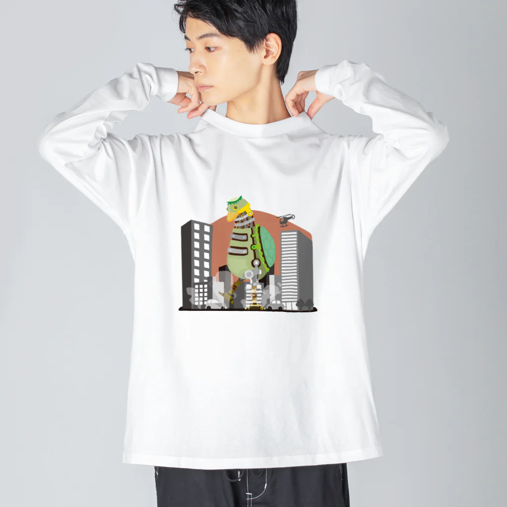 ヨシダアニマルズの巨大ロボかっぱ Big Long Sleeve T-Shirt