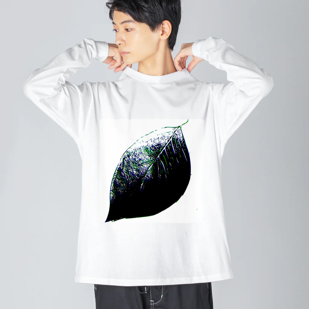 GreenTeaBreakのLeaf duo tone ビッグシルエットロングスリーブTシャツ