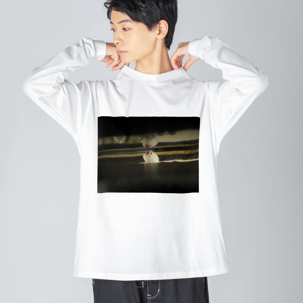 文鳥生活のてのひら文鳥もんちゃん Big Long Sleeve T-Shirt