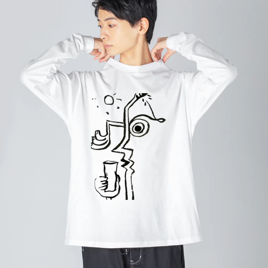 KariyushiYoronので顔君 ビッグシルエットロングスリーブTシャツ