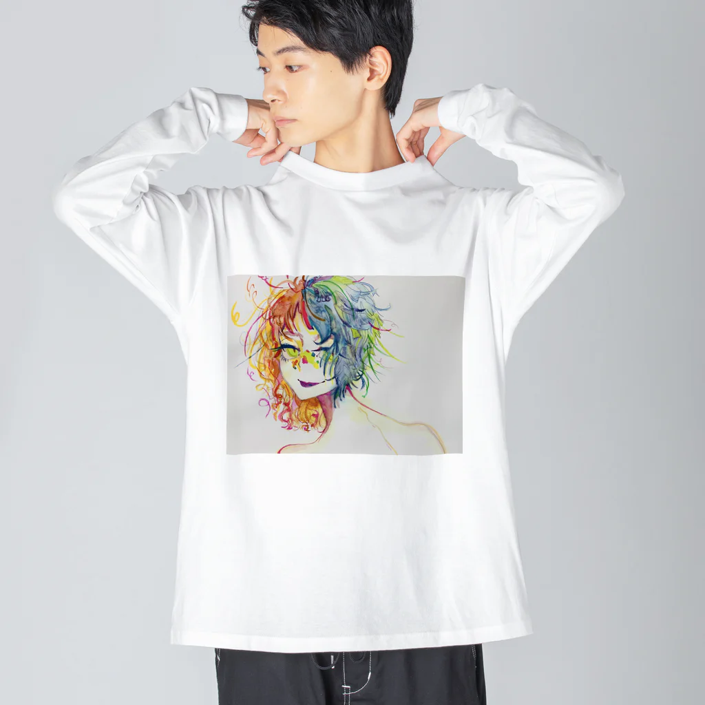 毛利あんなのお店の散切りくるくるパー子くん Big Long Sleeve T-Shirt