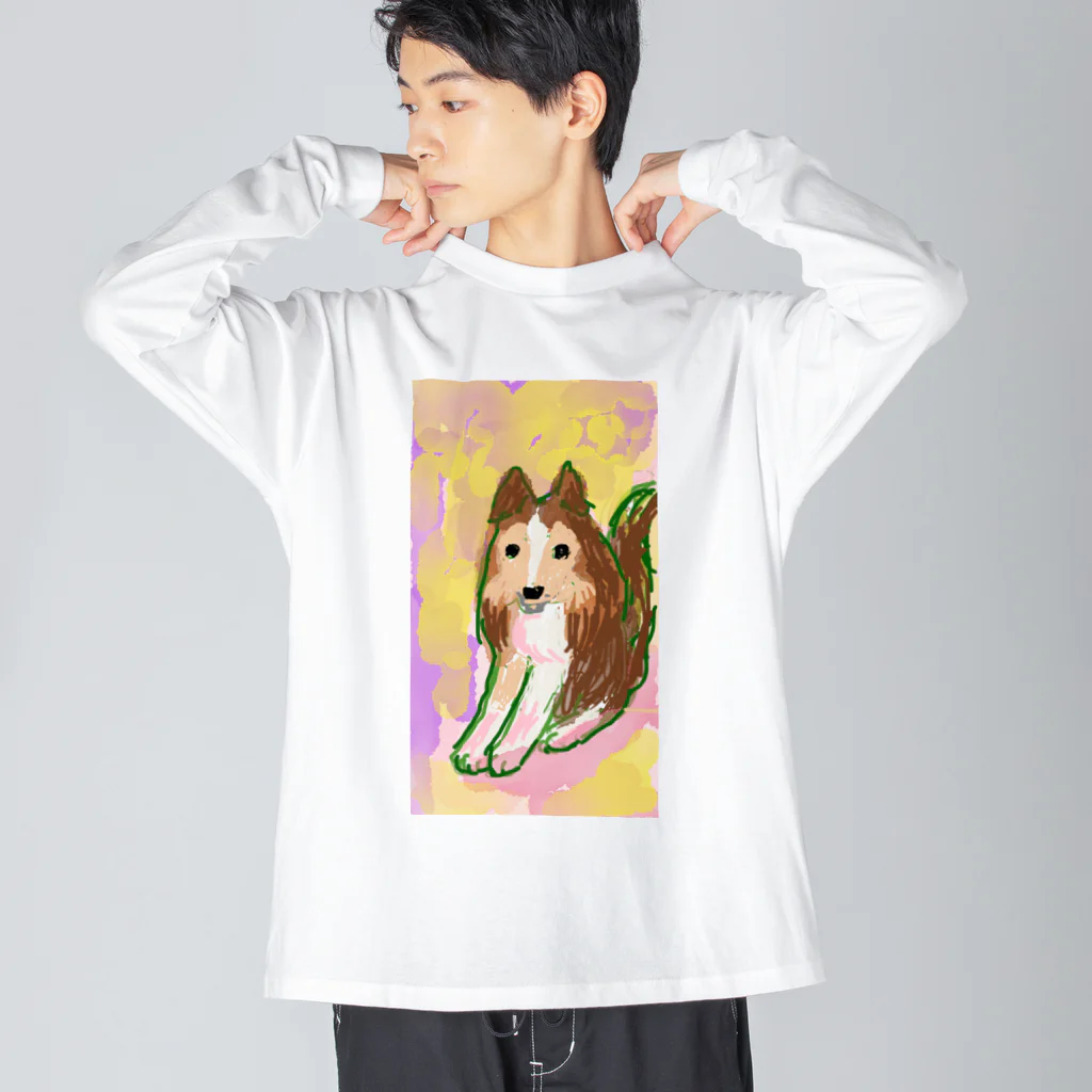 きょこちSHOPのシェルティ  ノイちゃん ビッグシルエットロングスリーブTシャツ