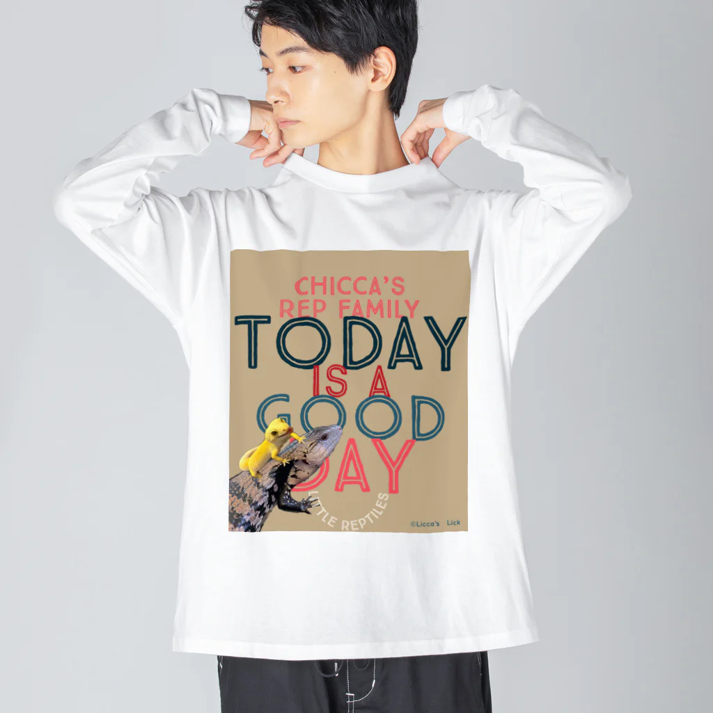 Licca's LickのToday is a good day カカオ&シトラス ビッグシルエットロングスリーブTシャツ