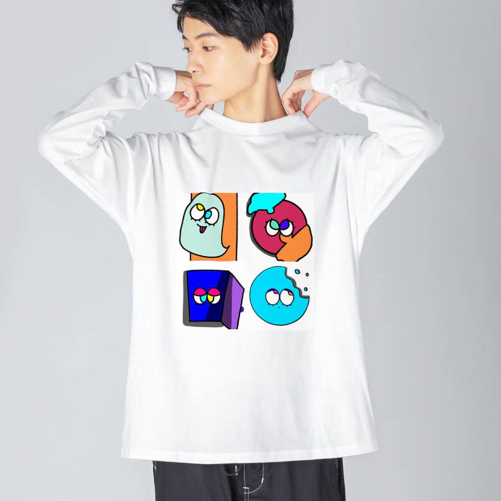 🈂️のキョロリちゃん ビッグシルエットロングスリーブTシャツ