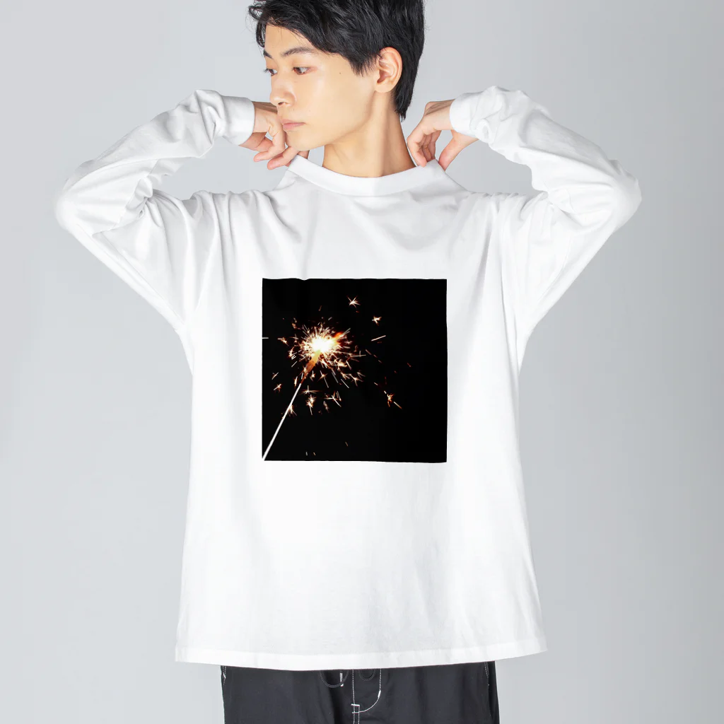 micro worldの線香花火 ビッグシルエットロングスリーブTシャツ