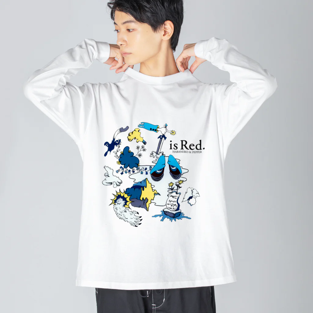 ハバネロ胡椒のハバネロ胡椒「is Red.」記念グッズA ビッグシルエットロングスリーブTシャツ