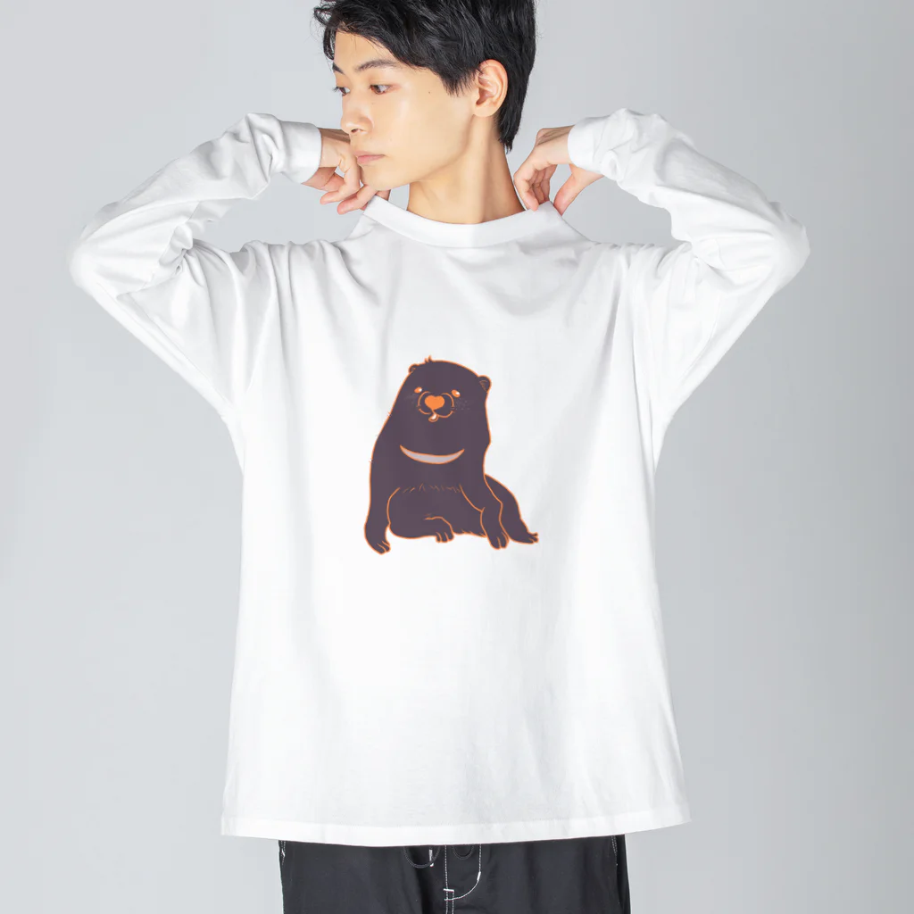 mugioのあの犬/ツキノワイヌ ビッグシルエットロングスリーブTシャツ