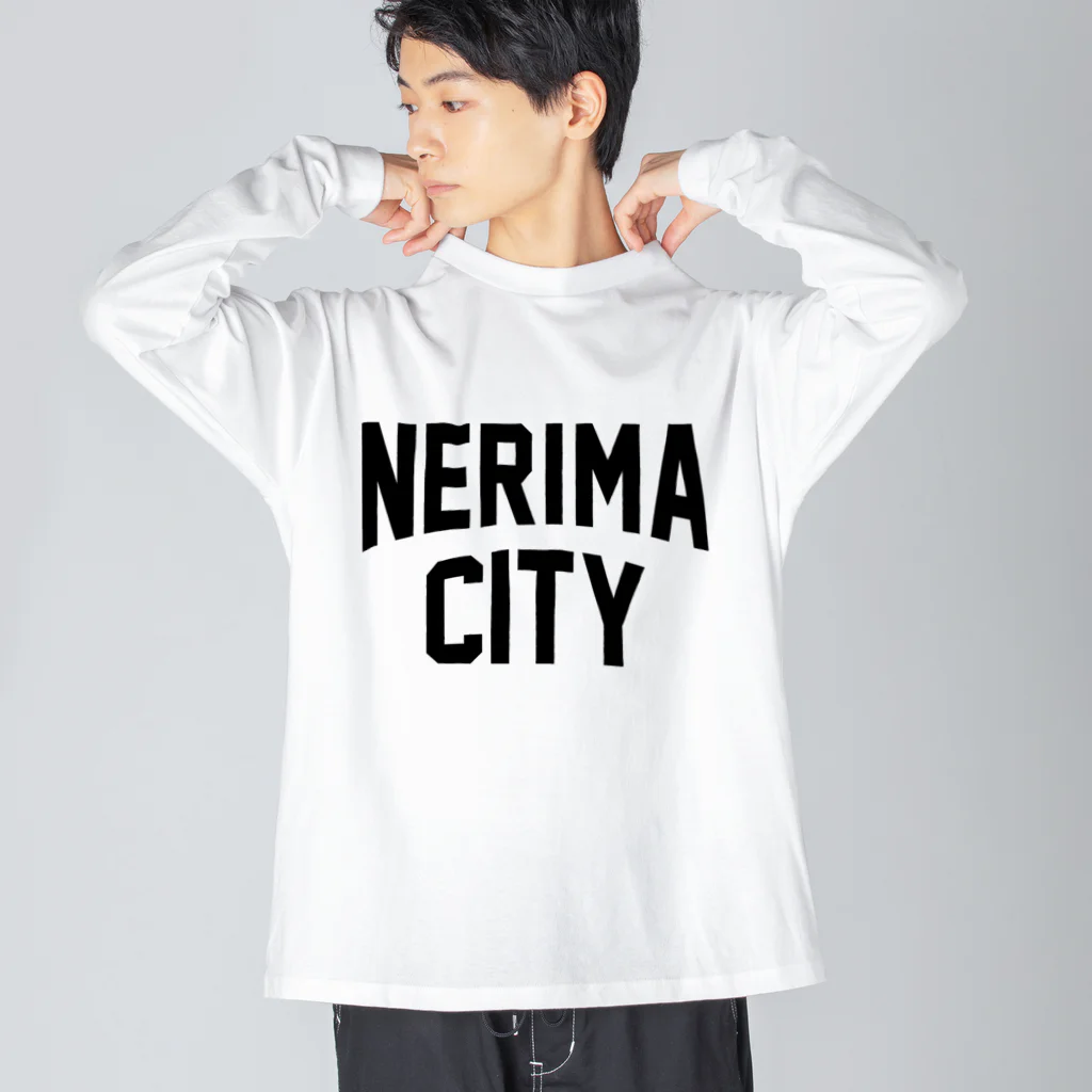 JIMOTO Wear Local Japanの練馬区 NERIMA CITY ロゴブラック ビッグシルエットロングスリーブTシャツ