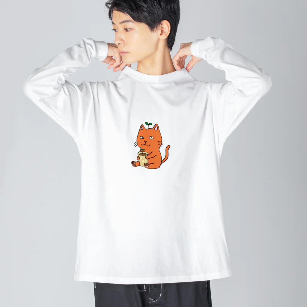 galleryMのたねニャン Big Long Sleeve T-Shirt