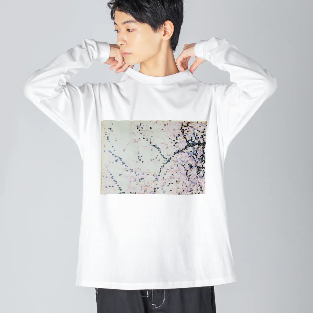 seki_junkoのドット桜モチーフ ビッグシルエットロングスリーブTシャツ