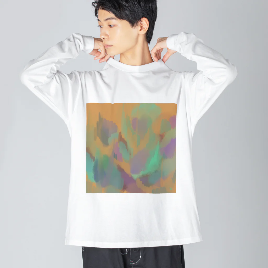 みうじあむ ち博のラブのような形〈Drawing〉 Big Long Sleeve T-Shirt