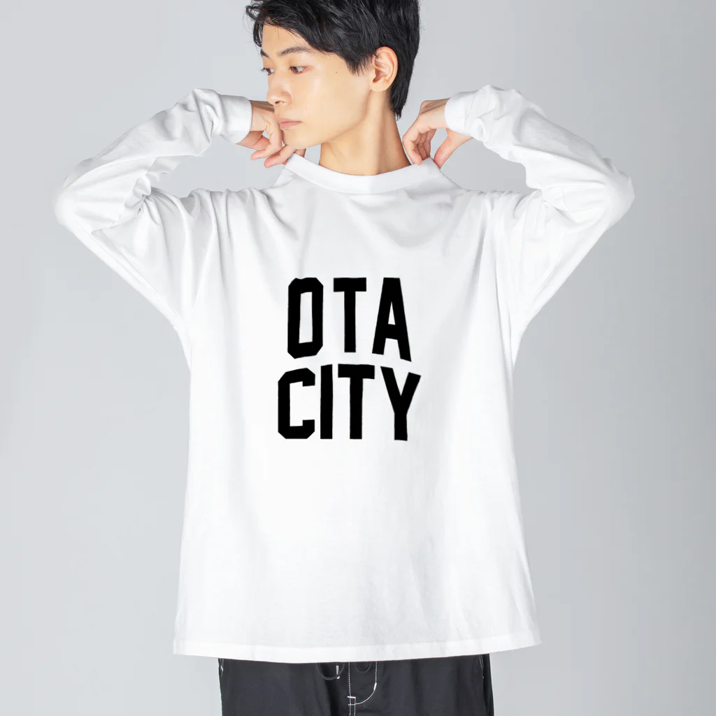 JIMOTO Wear Local Japanの太田市 OTA CITY ロゴブラック ビッグシルエットロングスリーブTシャツ