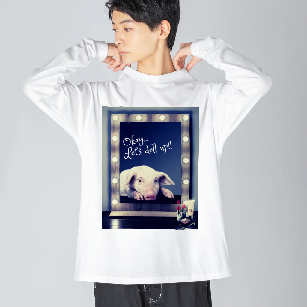 ANOTHER GLASSのメイクするブ！ Big Long Sleeve T-Shirt