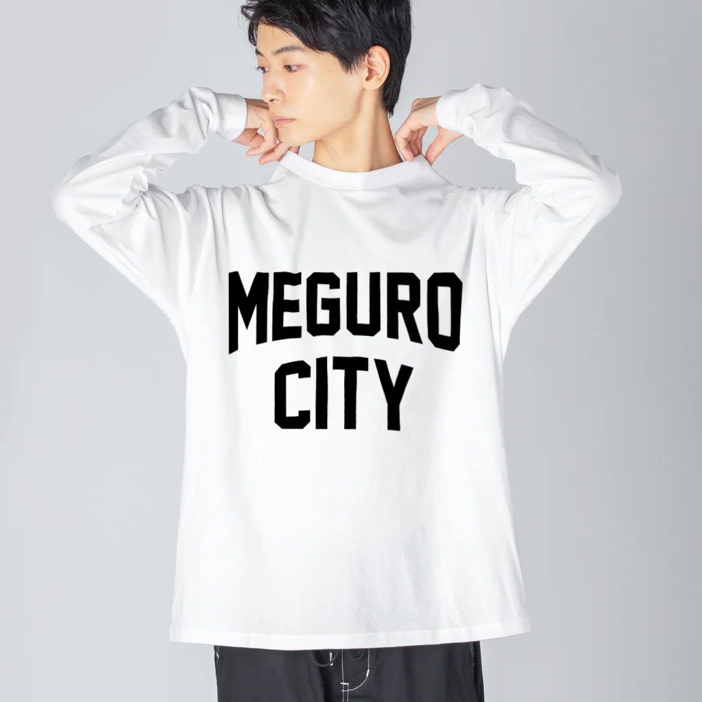 JIMOTO Wear Local Japanの目黒区 MEGURO CITY ロゴブラック Big Long Sleeve T-Shirt