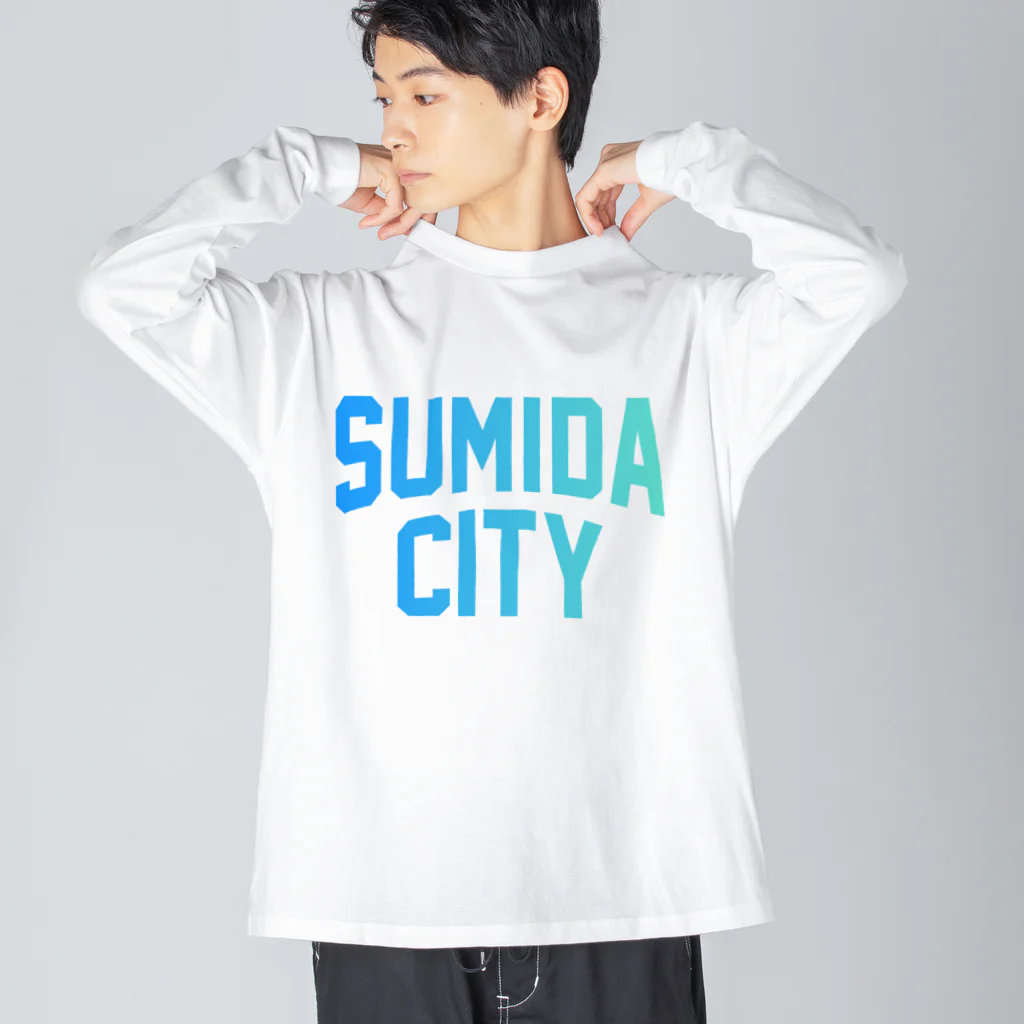 JIMOTOE Wear Local Japanの墨田区 SUMIDA CITY ロゴブルー Big Long Sleeve T-Shirt