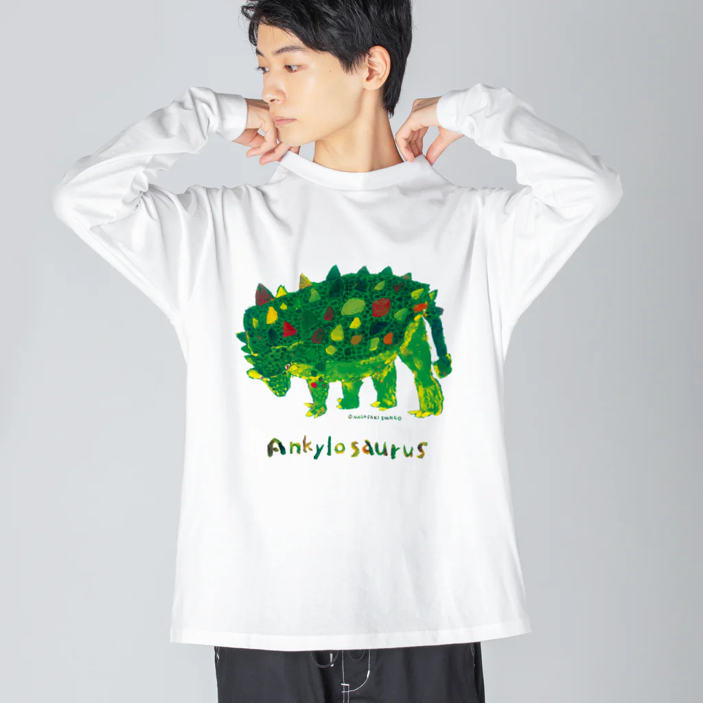 長崎真悟のアンキロサウルス ビッグシルエットロングスリーブTシャツ