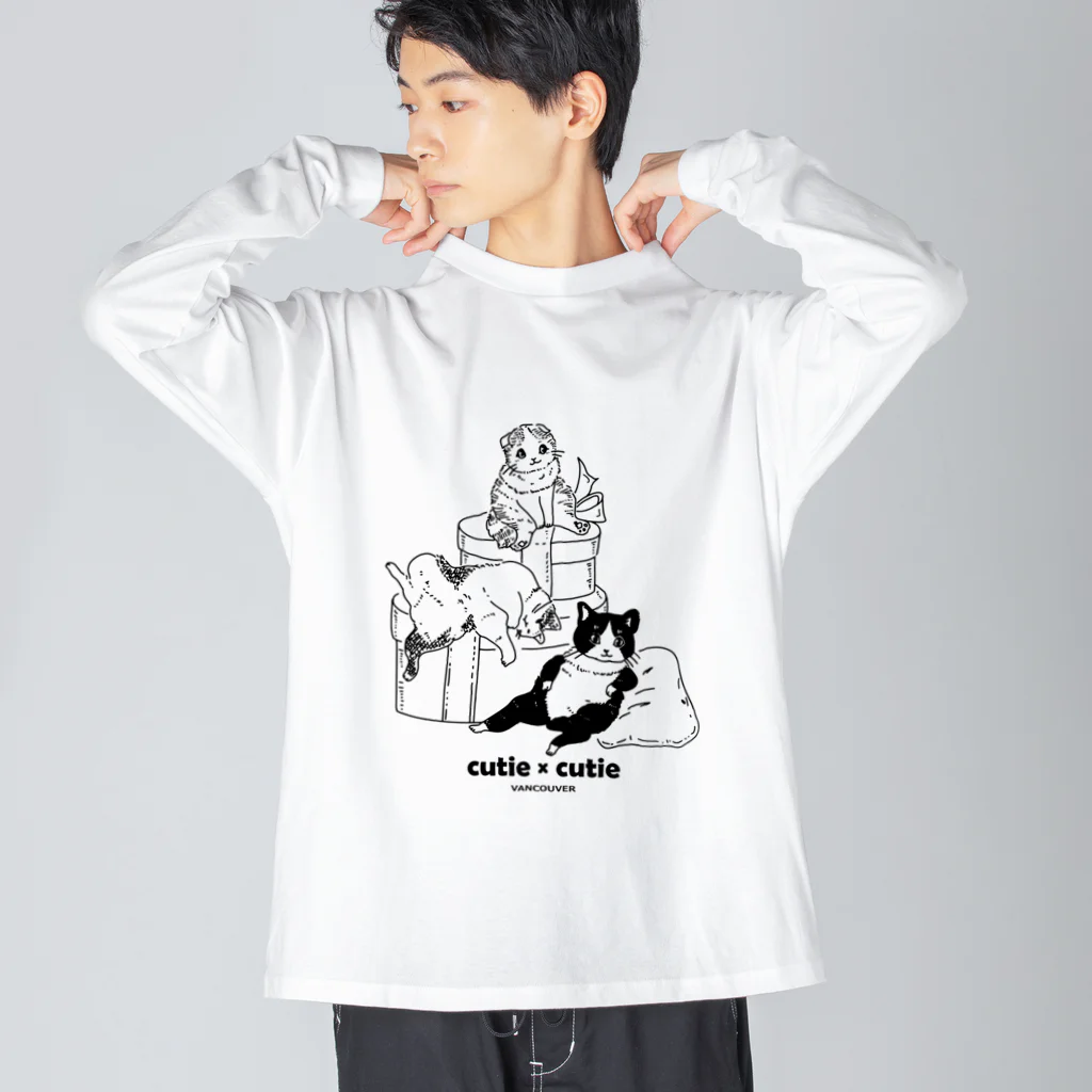 Cutie x Cutie Vancouverのバンクーバーの猫たち Big Long Sleeve T-Shirt