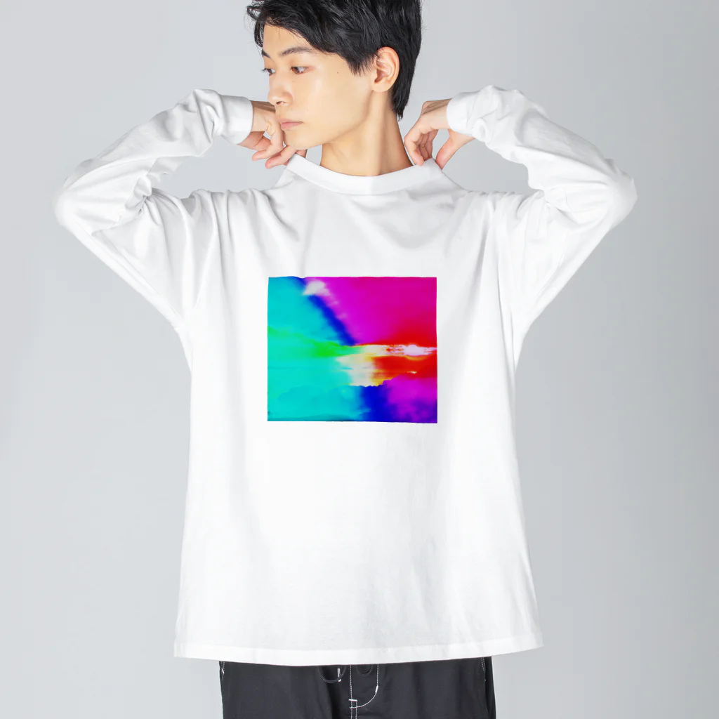 橘造園ＳＨＯＰのtawarazuの夕陽と宇和海 Big Long Sleeve T-Shirt