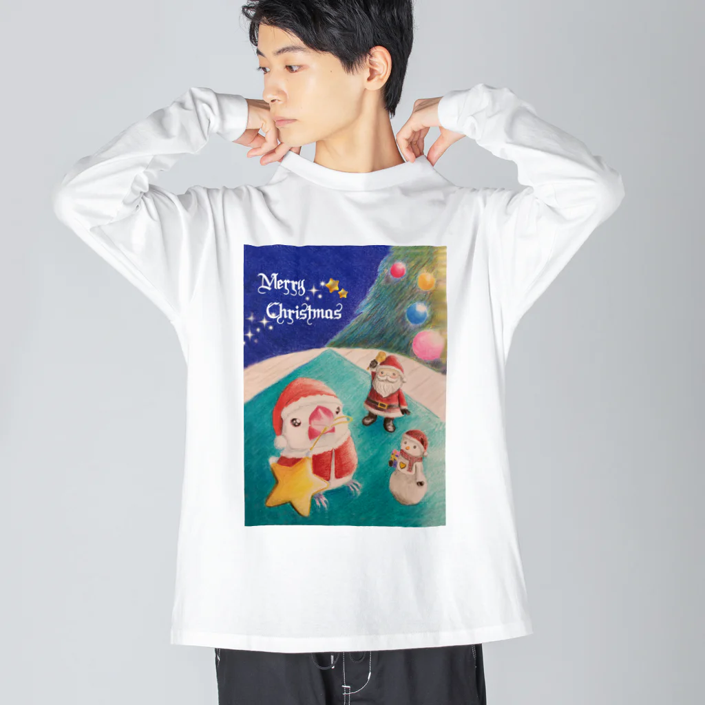 文鳥さんと仲間たちのクリスマスのおてつだいB Big Long Sleeve T-Shirt