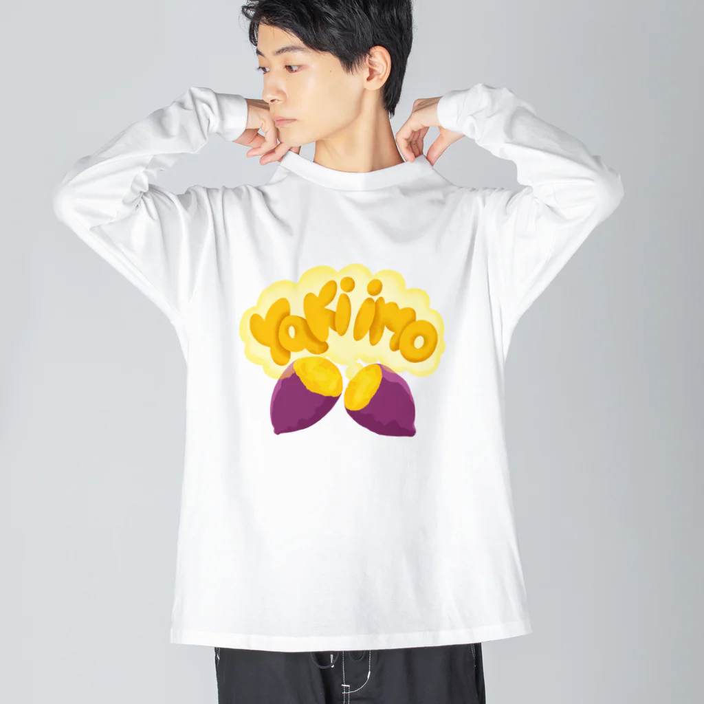 スロータイプ書店 Slowtype Booksのyakiimo 焼き芋 229 Big Long Sleeve T-Shirt