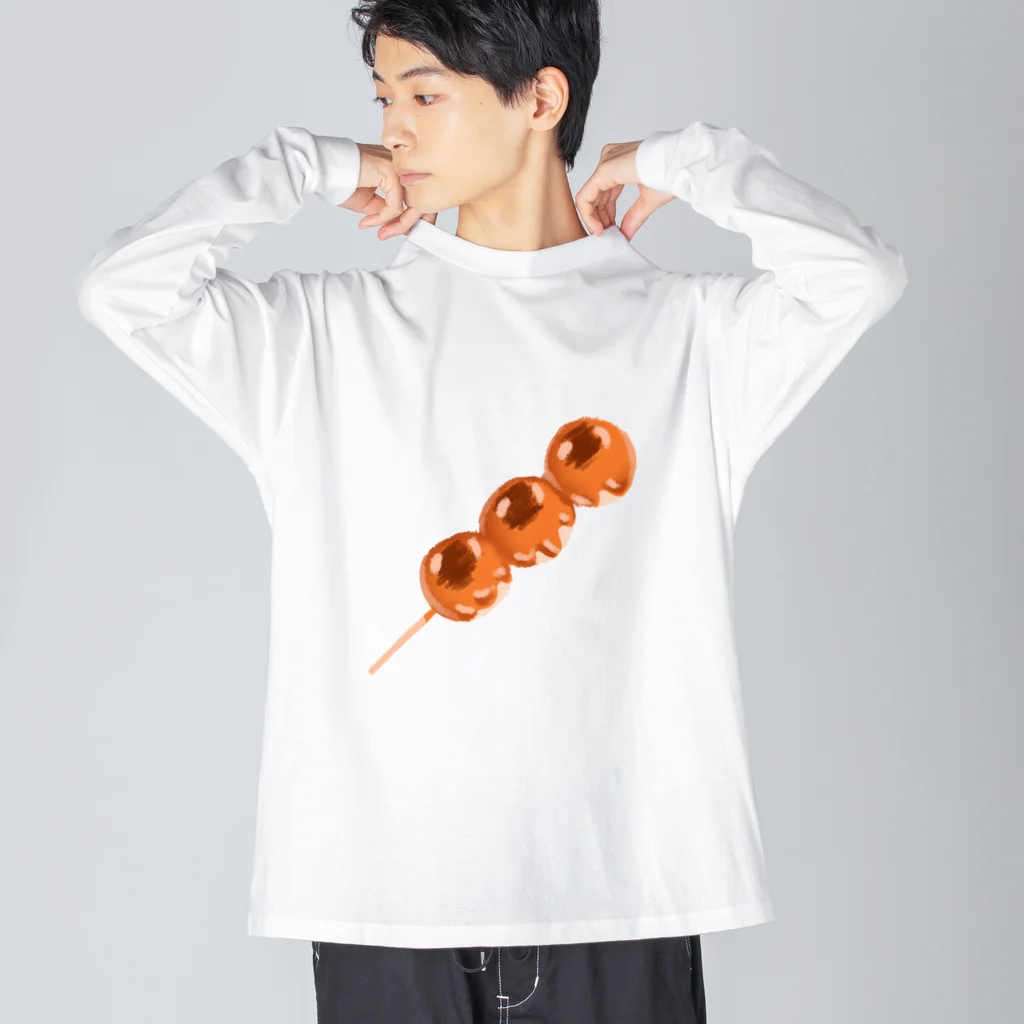 いくら丼のみたらし団子 ビッグシルエットロングスリーブTシャツ