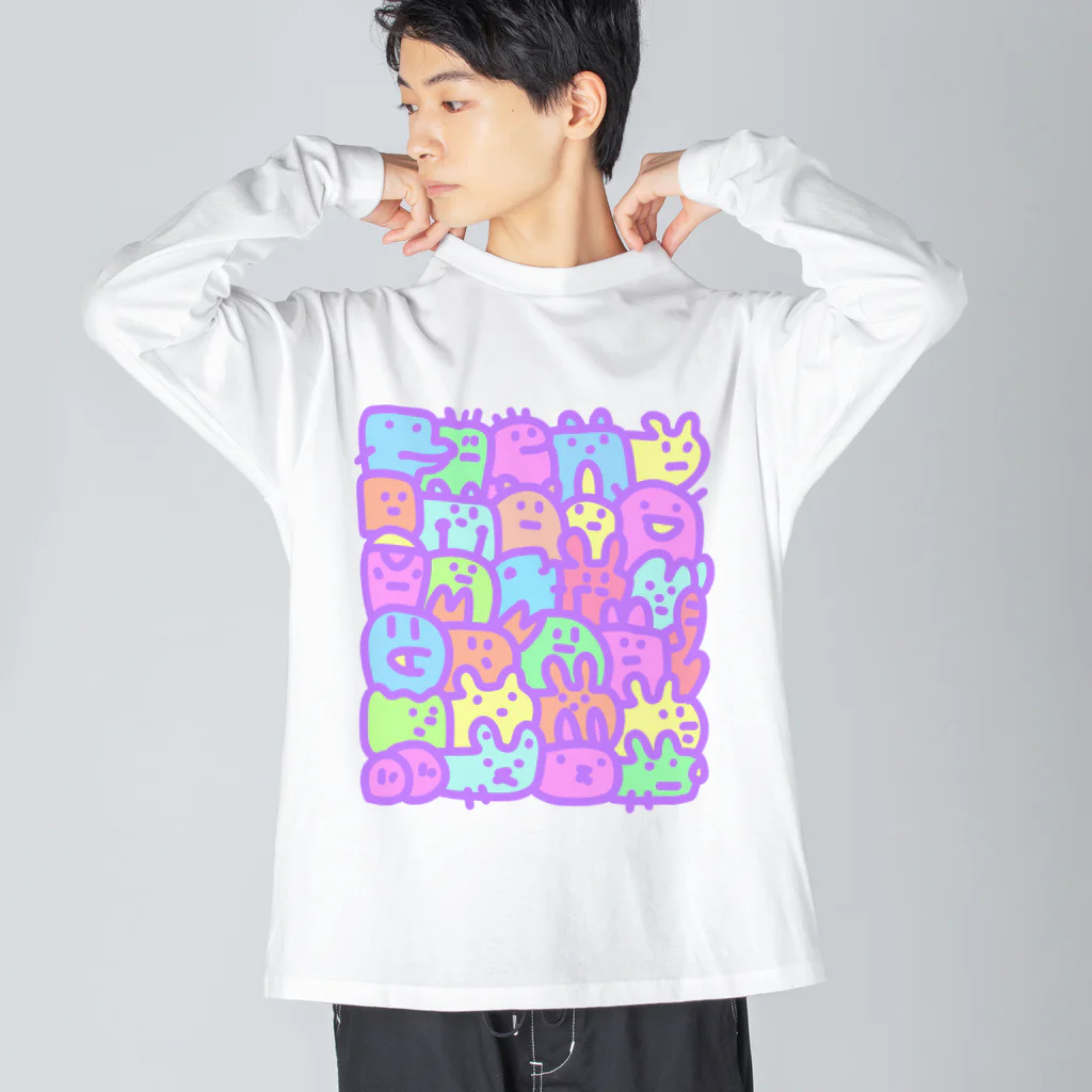 Msto_market a.k.a.ゆるゆる亭のすし詰めくん ビッグシルエットロングスリーブTシャツ