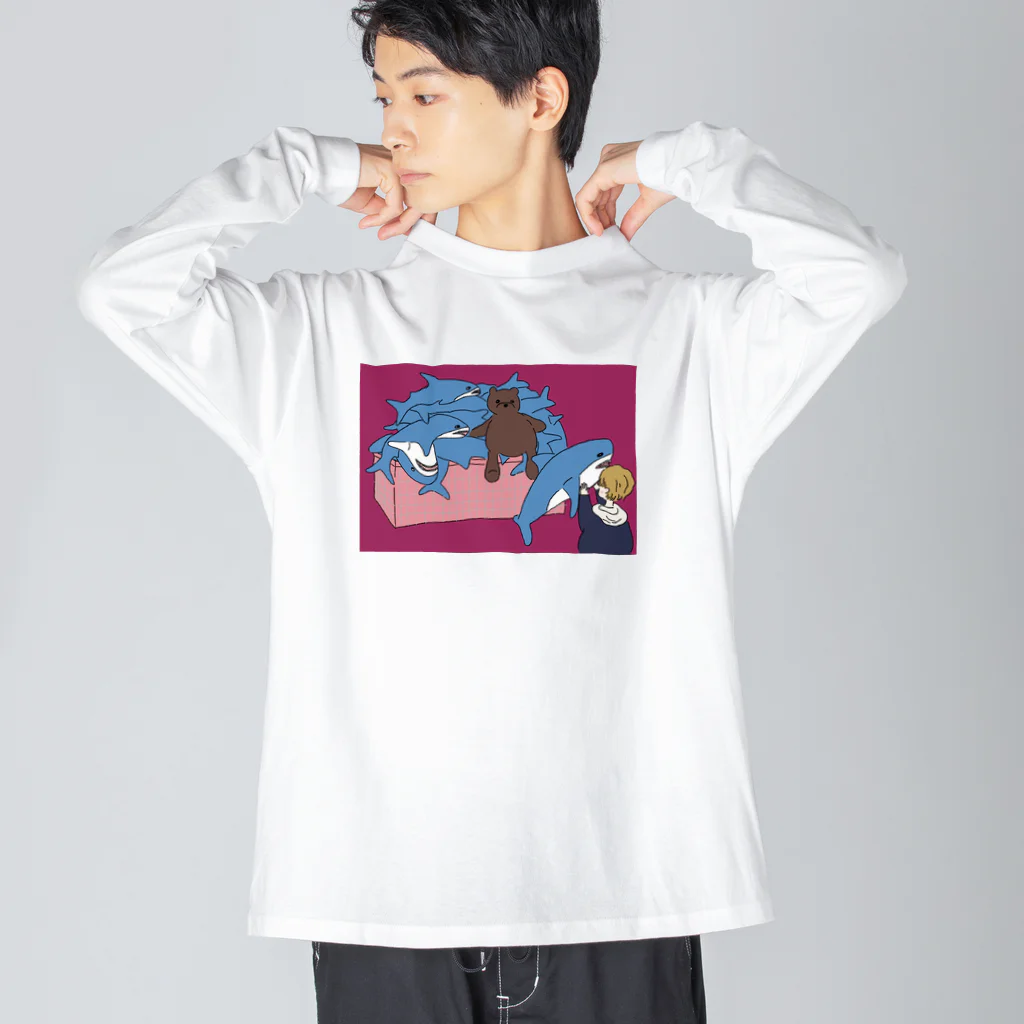 かわいいですよねの奇抜なサメ Big Long Sleeve T-Shirt