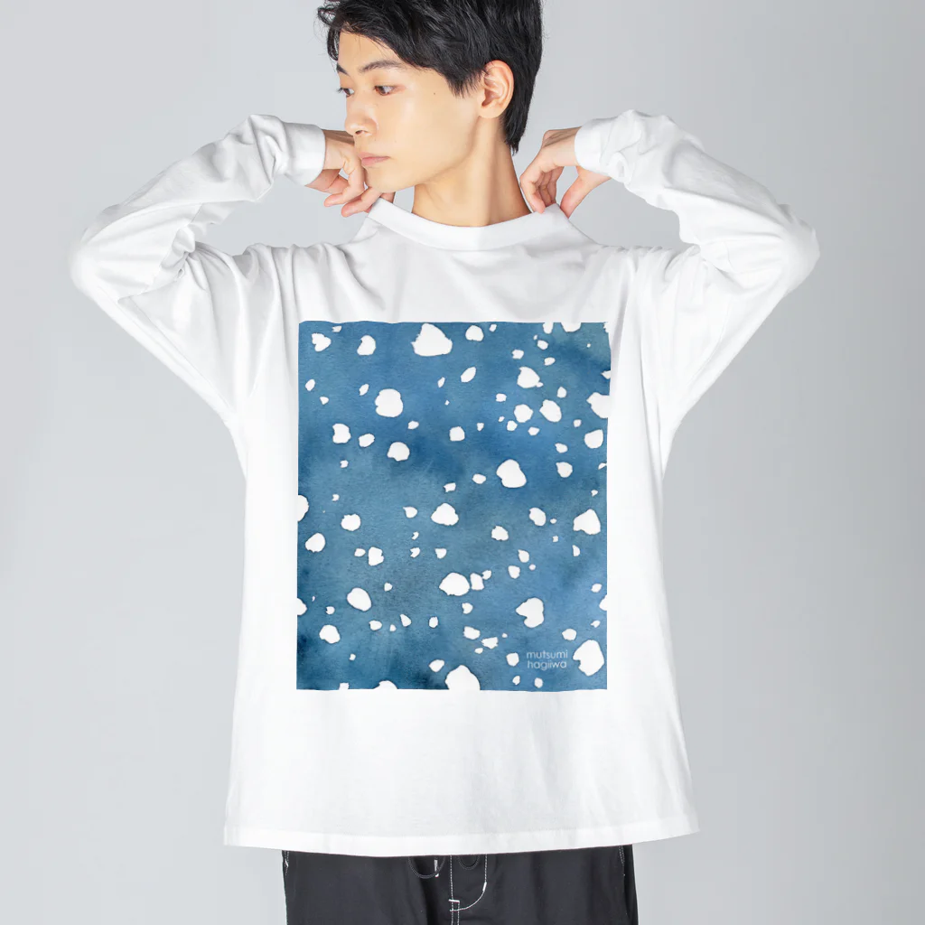 萩岩睦美のグッズショップのビッグシルエット長そでT　雪夜 Big Long Sleeve T-Shirt