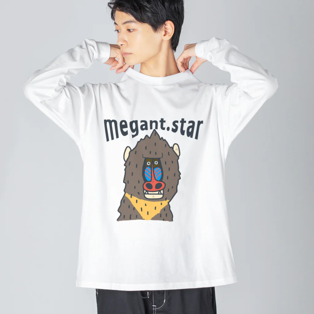 レオンプラスのお店【メガスタファーム ver.】のまんどりる Big Long Sleeve T-Shirt