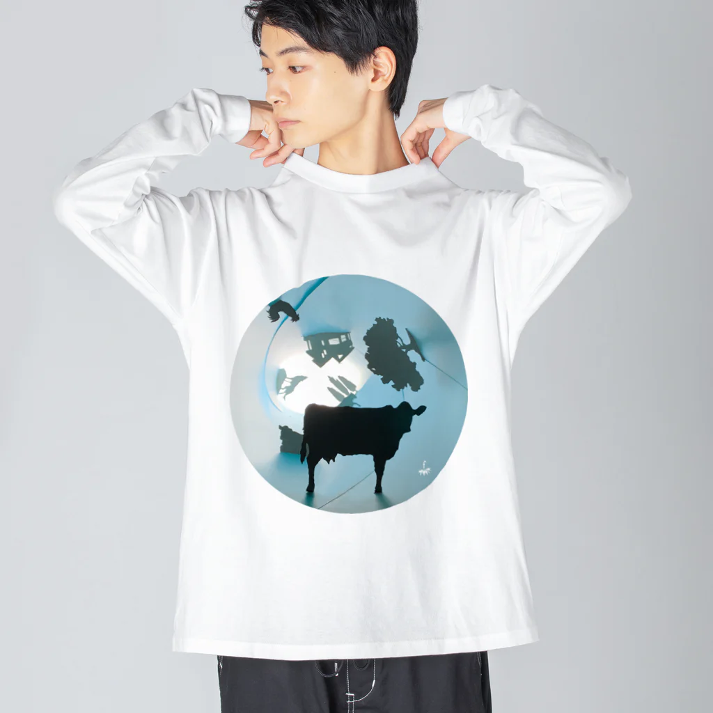 fDESIGNのfm_41_Cow ビッグシルエットロングスリーブTシャツ