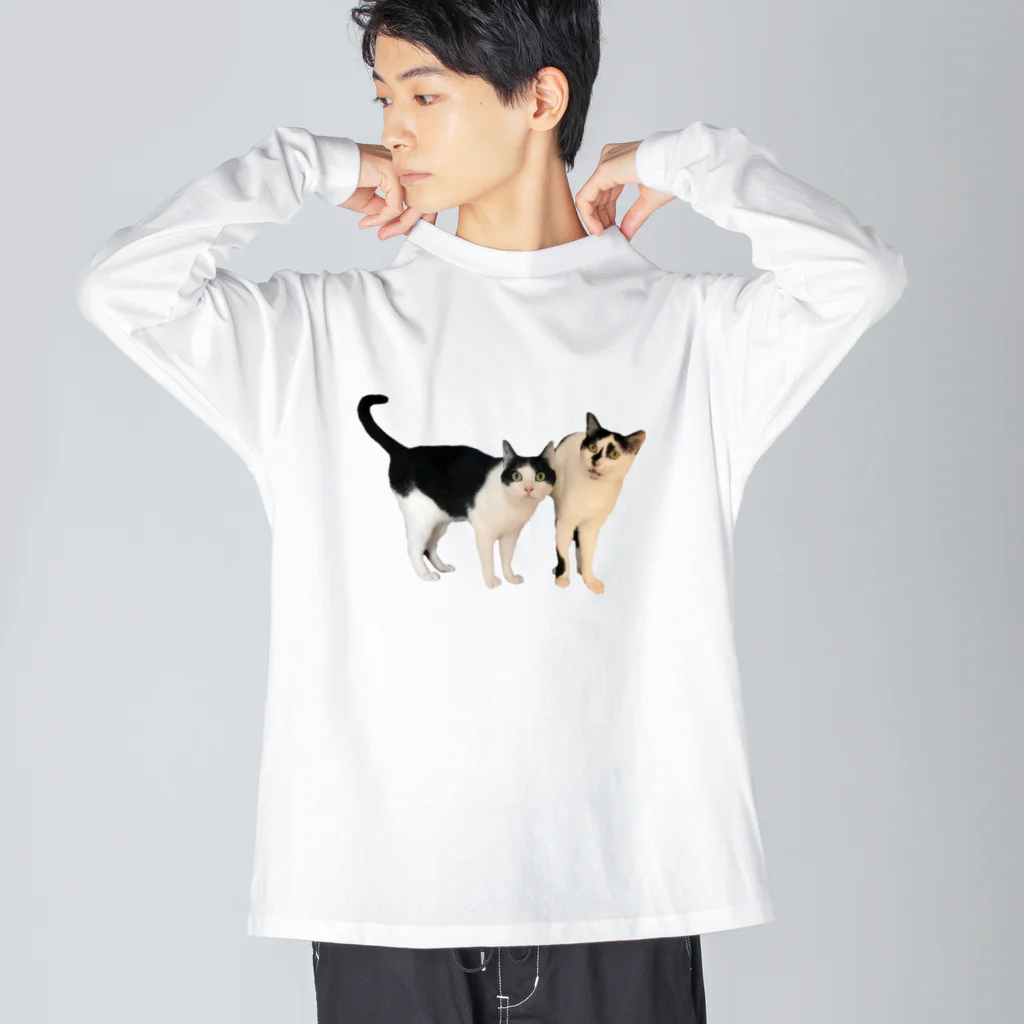 猫太郎のちこぷと猫太郎 ビッグシルエットロングスリーブTシャツ