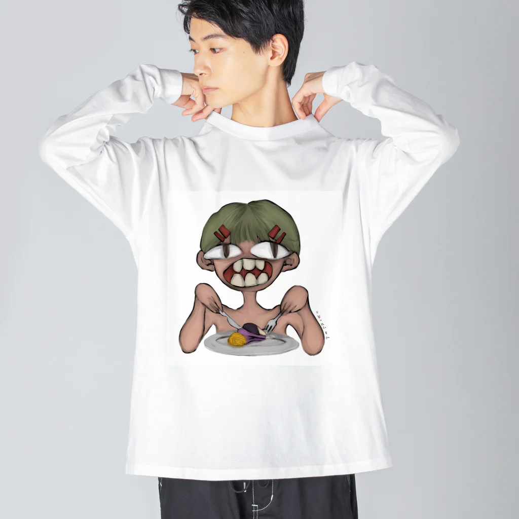 おこなかのメだまからの景色のカニバリズムびっぐてぃーすさん Big Long Sleeve T-Shirt