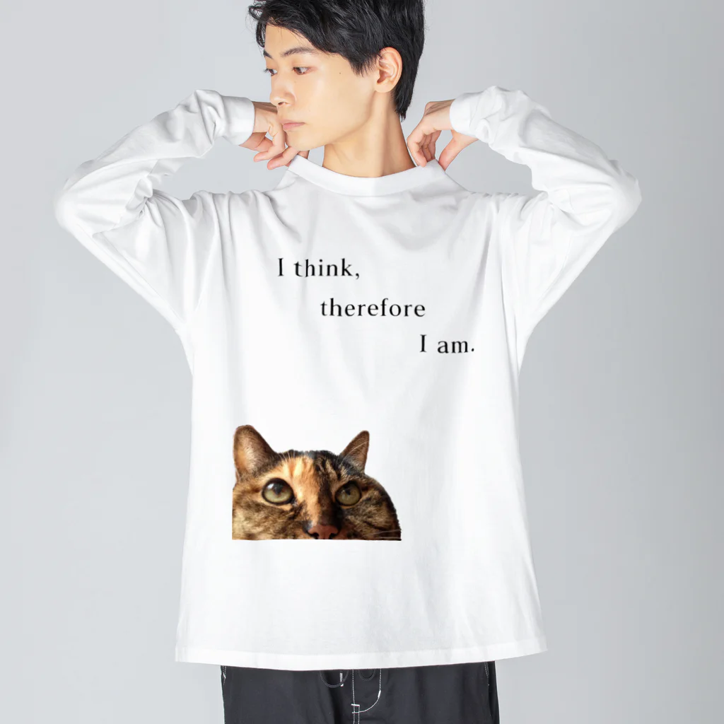 popcandyのわれ思うの猫 ビッグシルエットロングスリーブTシャツ