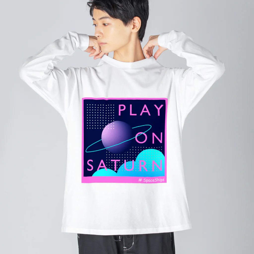 ぱやち / ハヤシヒビキの土星で遊んで下さい ビッグシルエットロングスリーブTシャツ