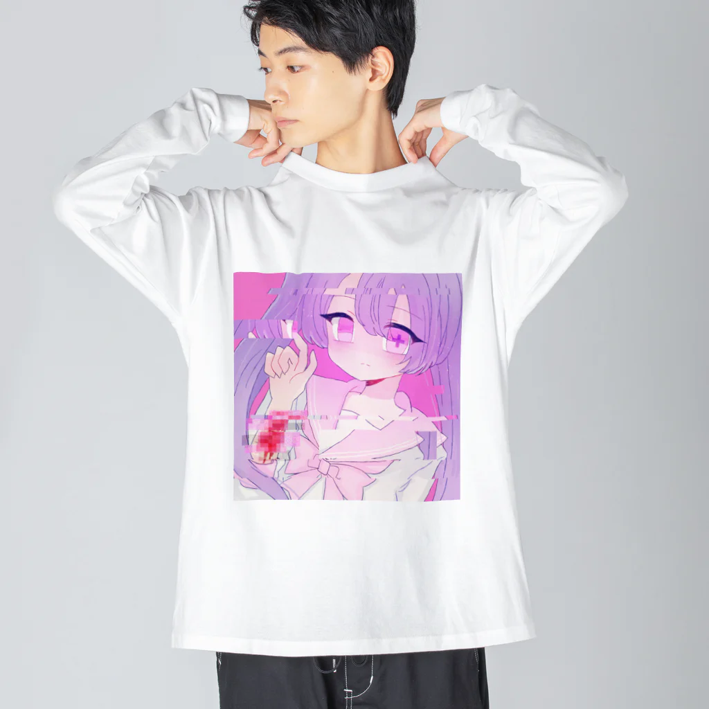 あくむ病院の病み子ちゃん ビッグシルエットロングスリーブTシャツ