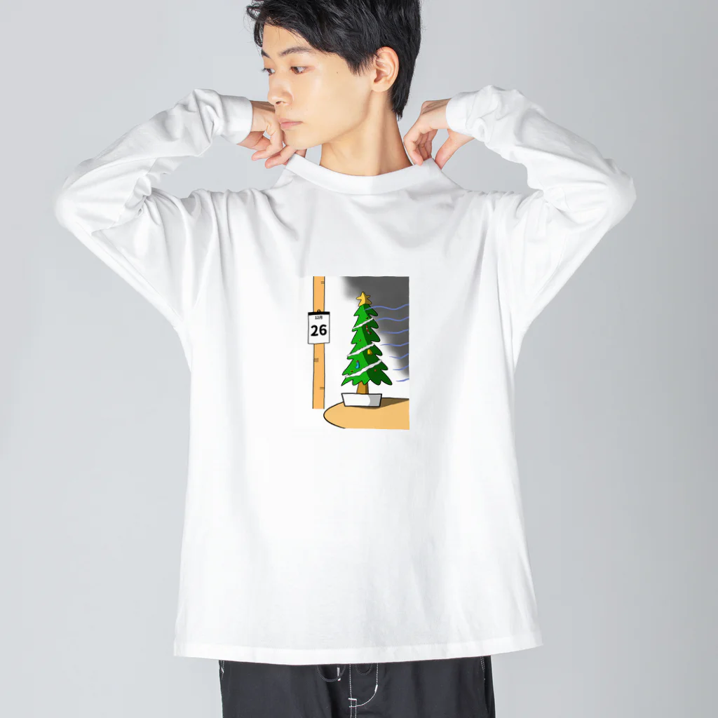 SAKURA スタイルのクリスマスの終わり ビッグシルエットロングスリーブTシャツ